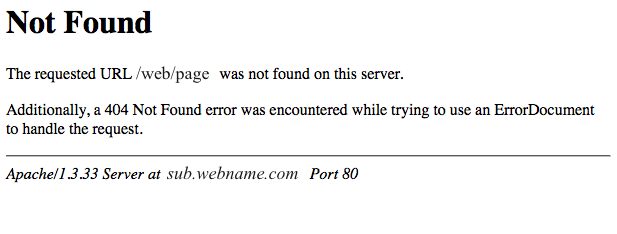 404 Error File Not Found
