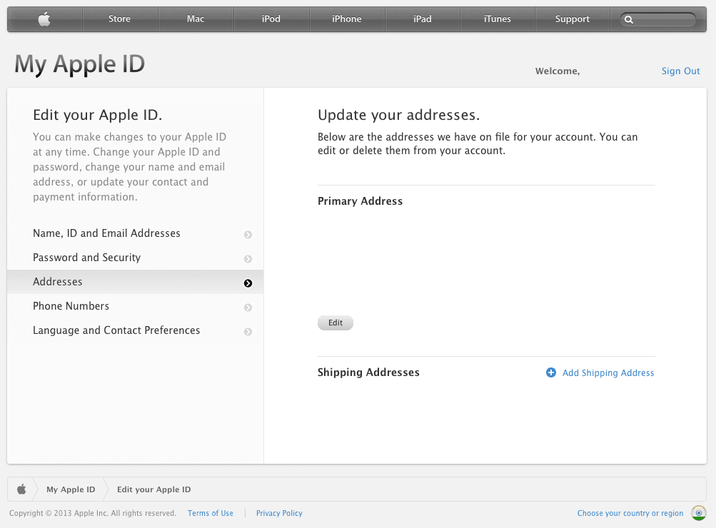05 Apple ID Primary & Shipping address
