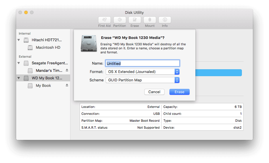 01 Disk Utility Erase Disk on Macintosh OSX